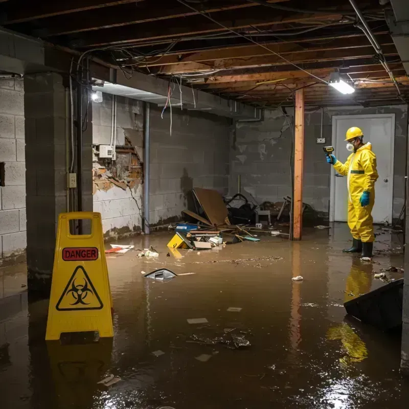 Flooded Basement Electrical Hazard in Jessamine County, KY Property