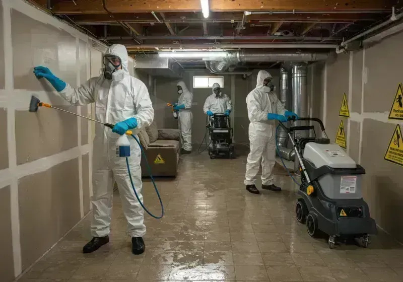 Basement Moisture Removal and Structural Drying process in Jessamine County, KY